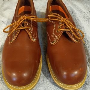 Lehigh Brown Steel Toe Work Shoe Vibram Sole Men's Sz 7 Women's Sz 9